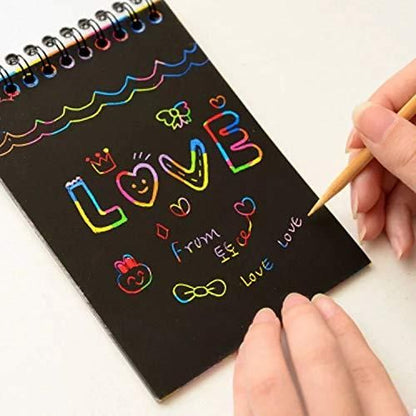 Small Scratch Art Note Book Pack of 2